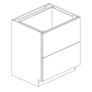 Tradesman Collection Shaker White Base 2 Drawer